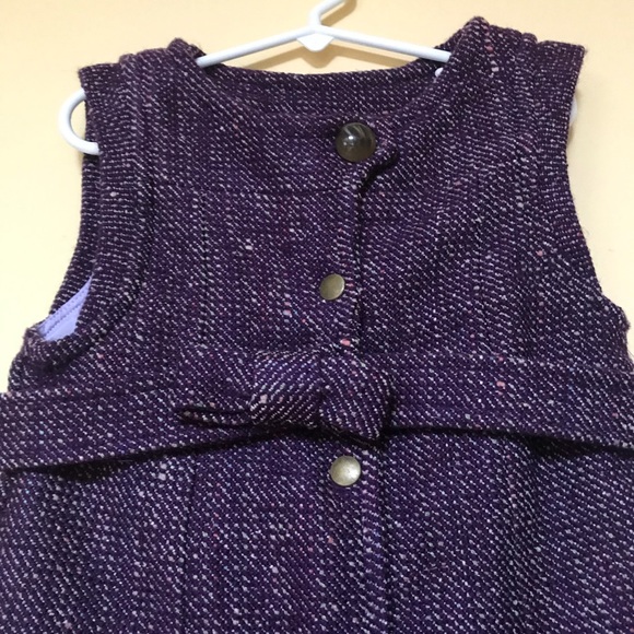 Girls tweed coat vest. Size: 6 & 7. color:purple - Picture 2 of 5